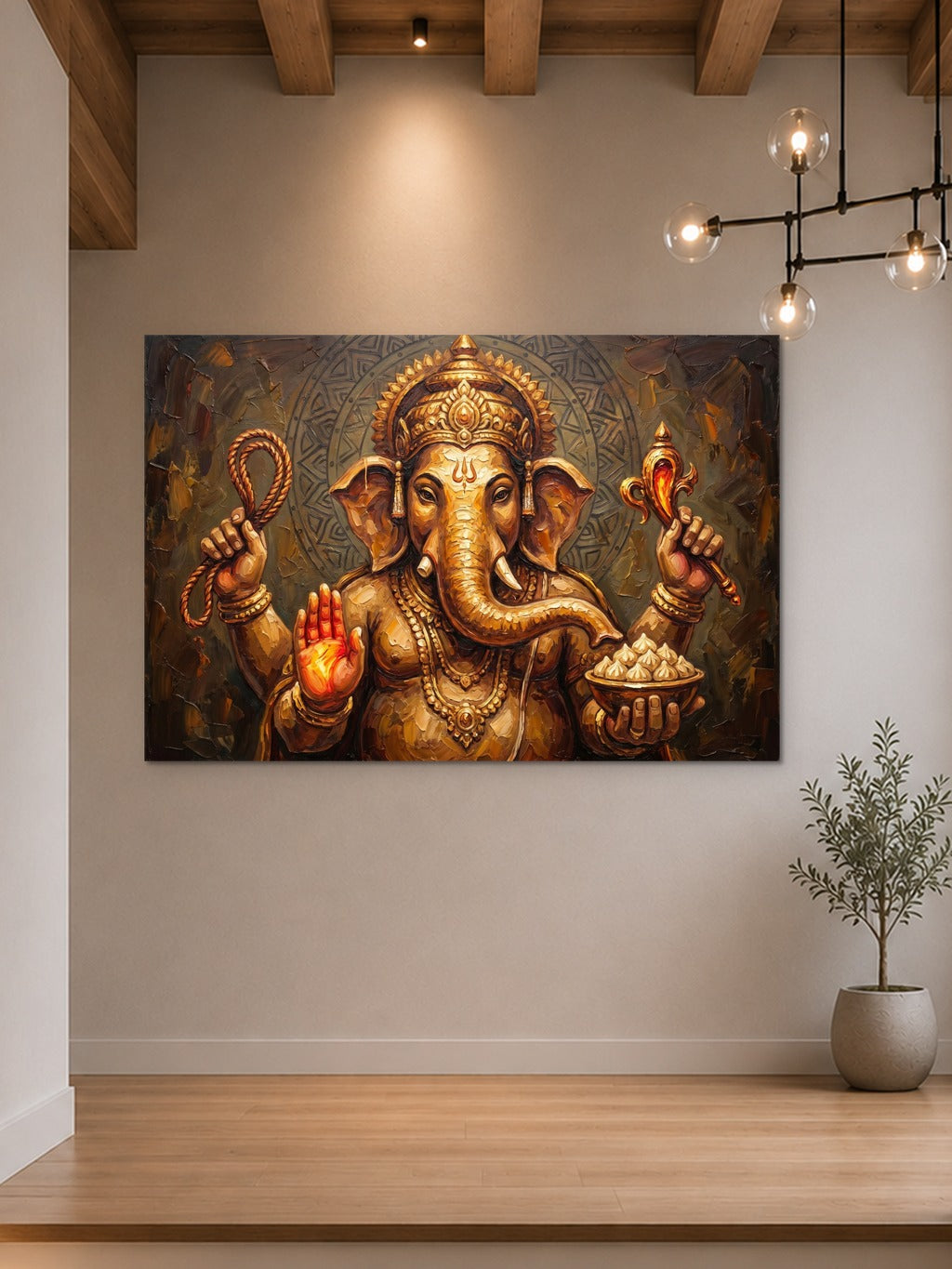 Divine Ganesha Oil Art — room 7