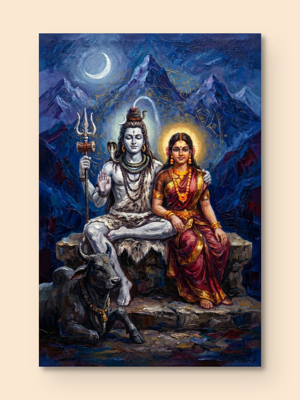 Shiva & Parvati — Kailash — canvas