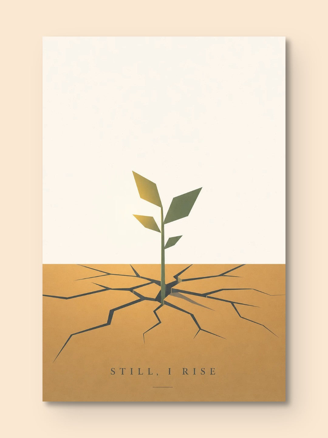 Rise — Minimal Sapling Print — canvas