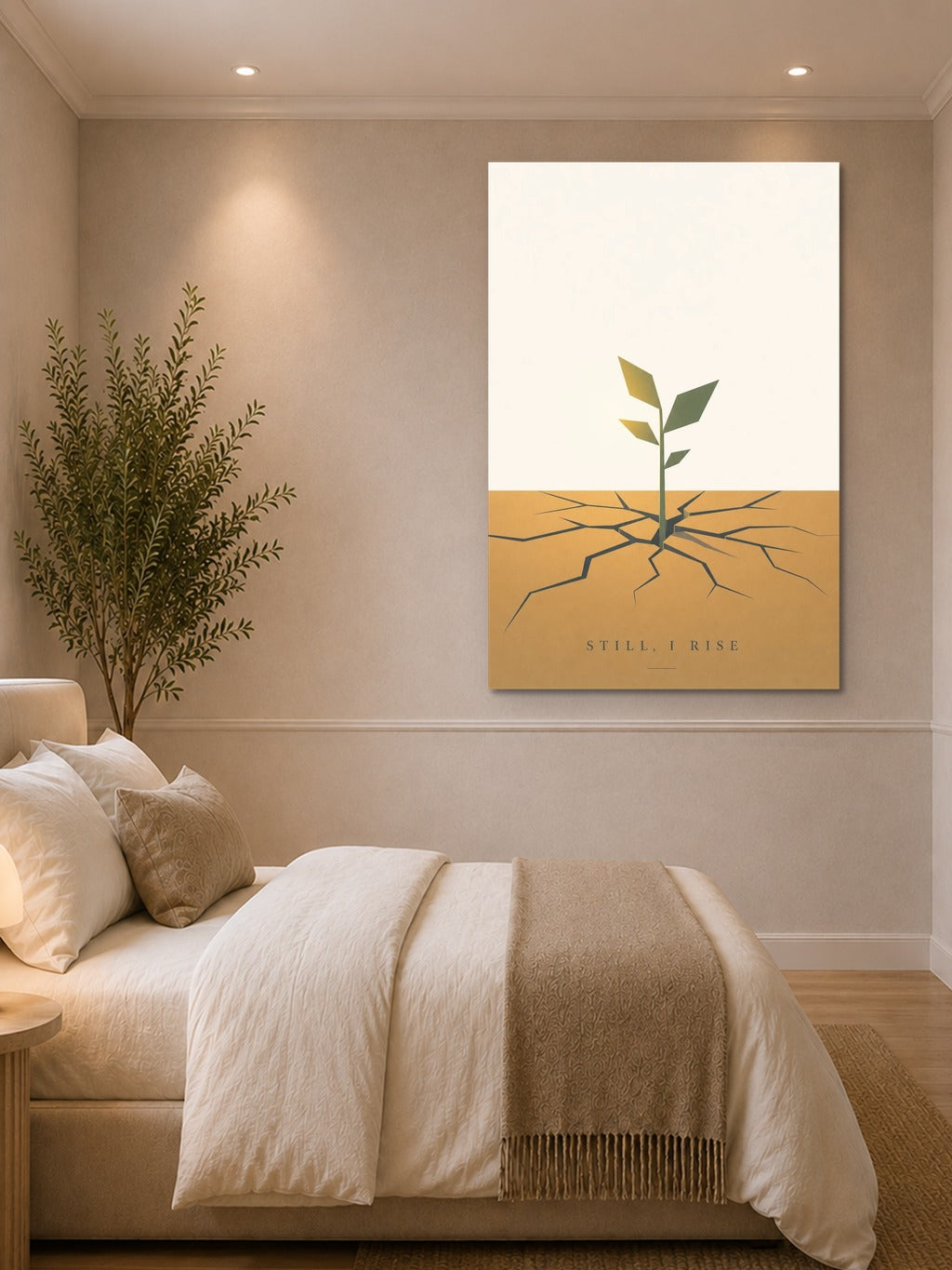 Rise — Minimal Sapling Print — room 1