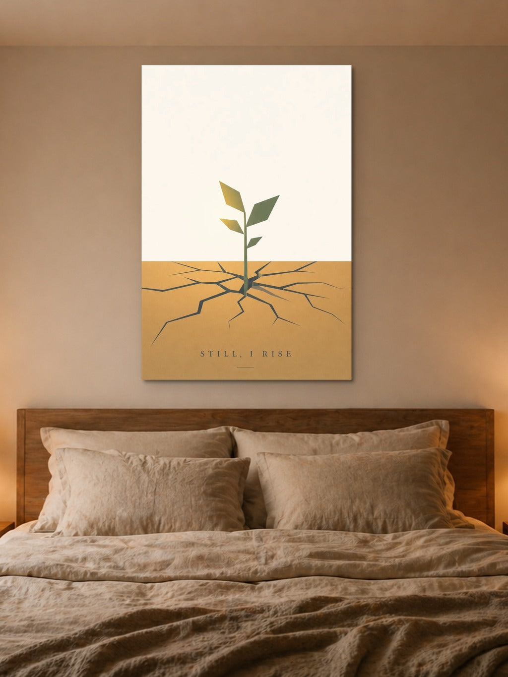 Rise — Minimal Sapling Print — room 4