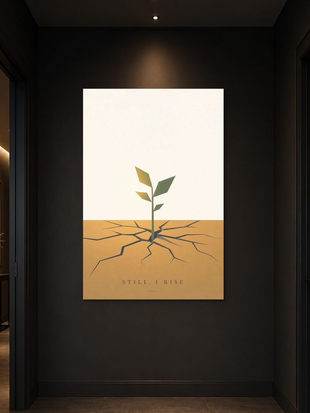 Rise — Minimal Sapling Print — room 3
