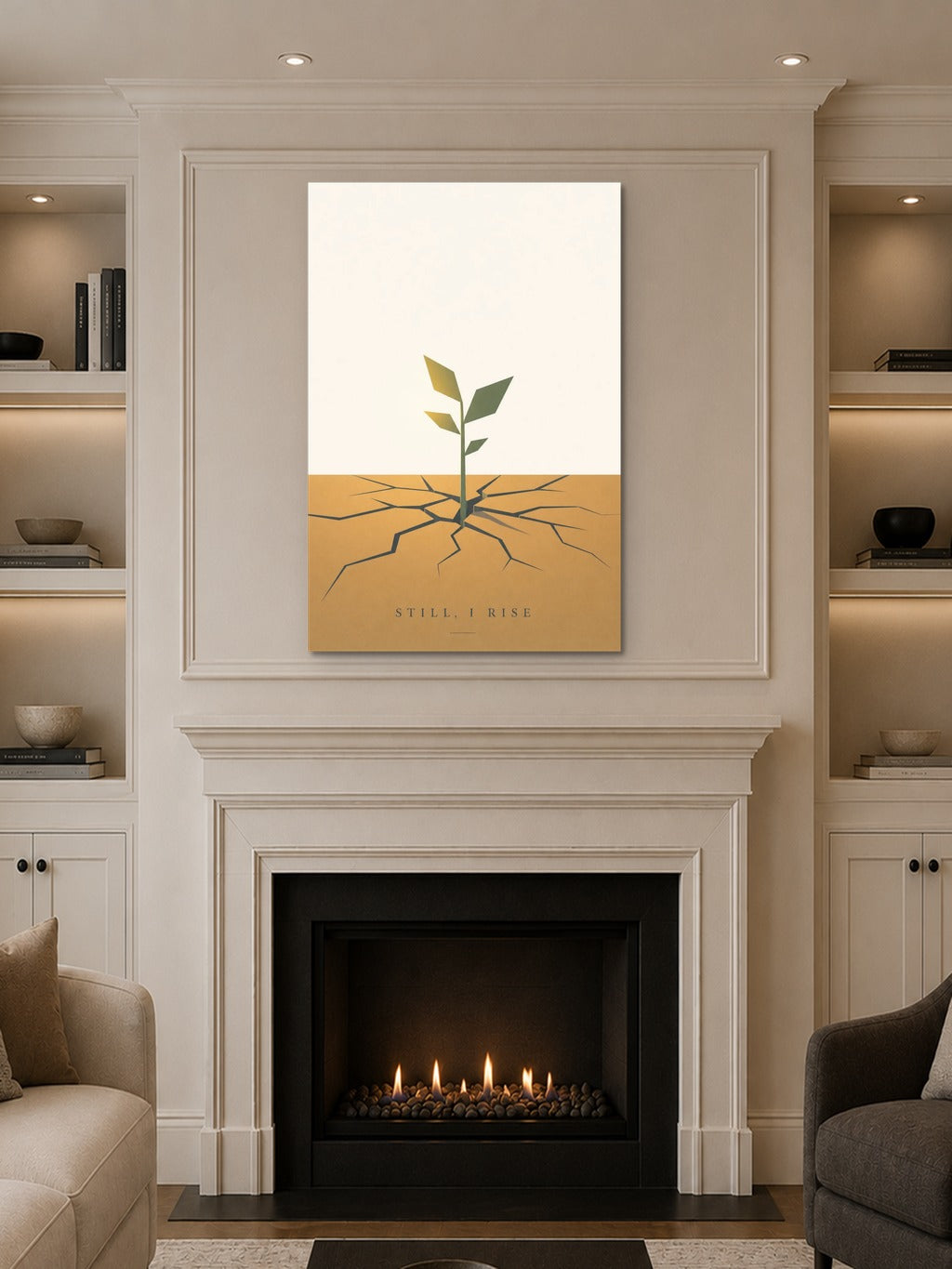 Rise — Minimal Sapling Print — room 10