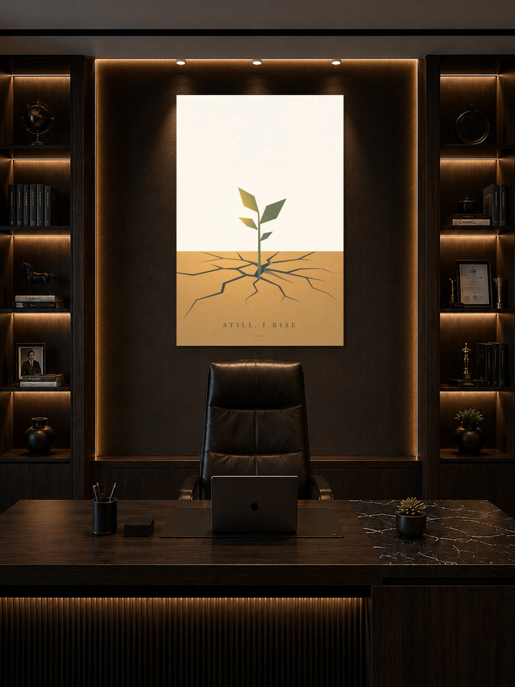 Rise — Minimal Sapling Print — room 8