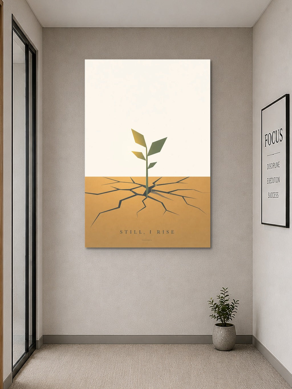Rise — Minimal Sapling Print — room 9