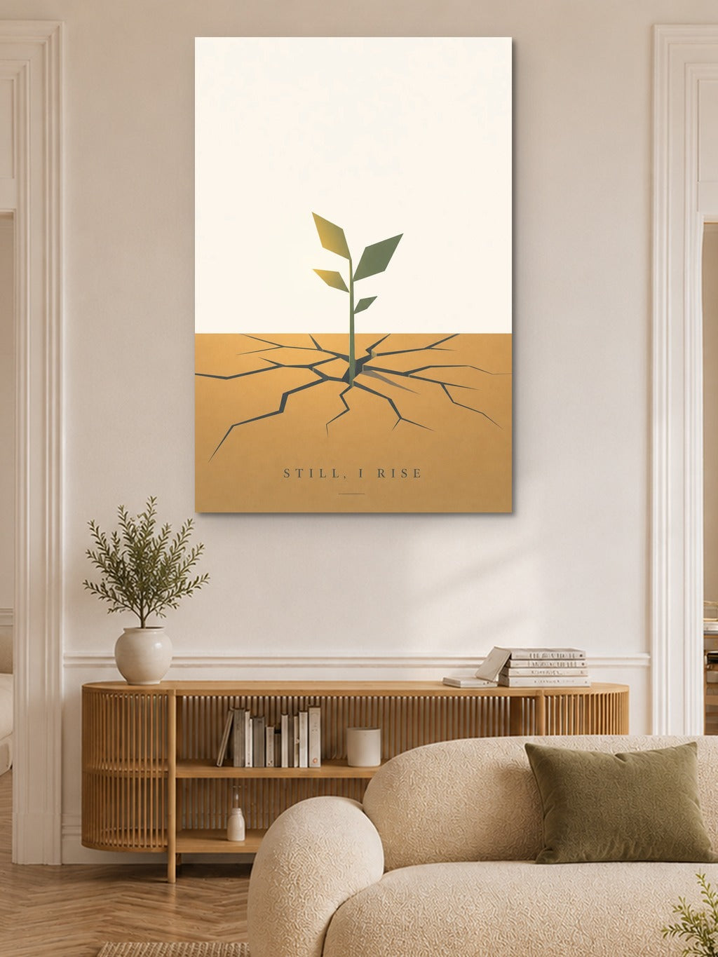 Rise — Minimal Sapling Print — room 6