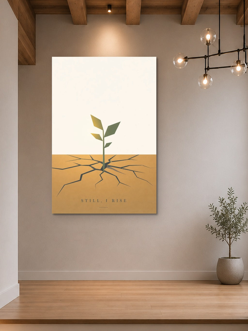 Rise — Minimal Sapling Print — room 7
