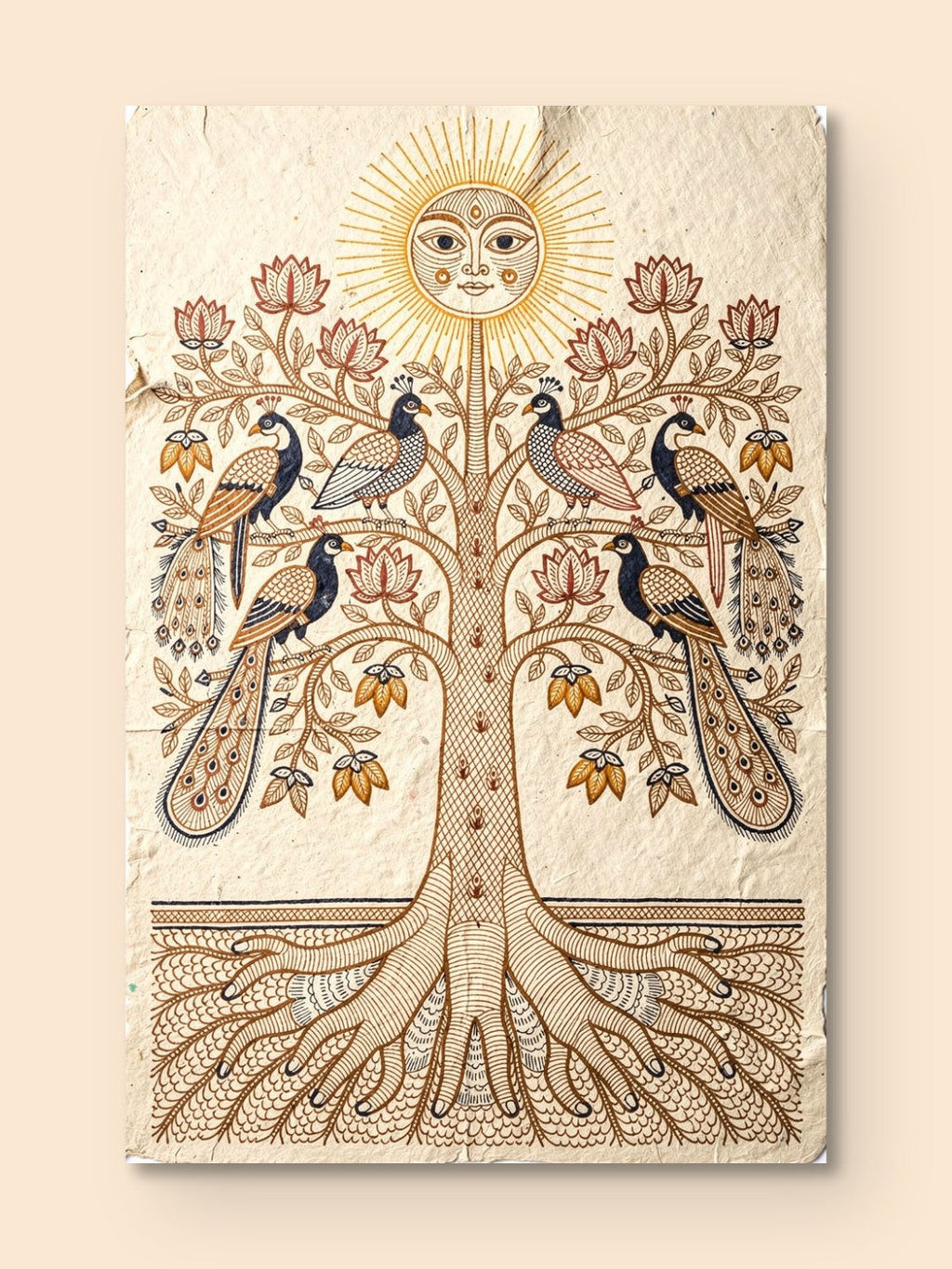 Madhubani Tree of Life — canvas