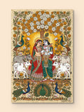 Radha Krishna Mithila Art — canvas