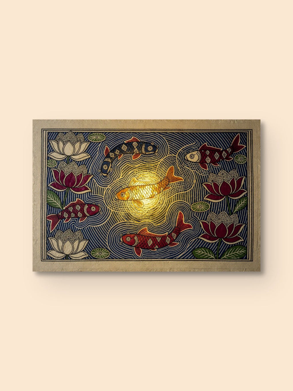 Mithila Koi Prosperity Pond — canvas