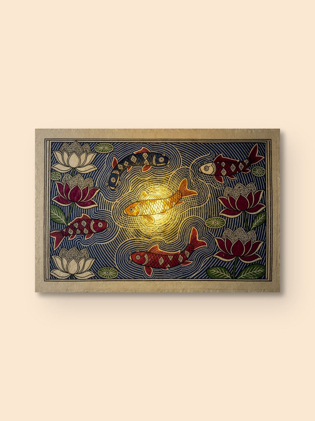 Mithila Koi Prosperity Pond — canvas