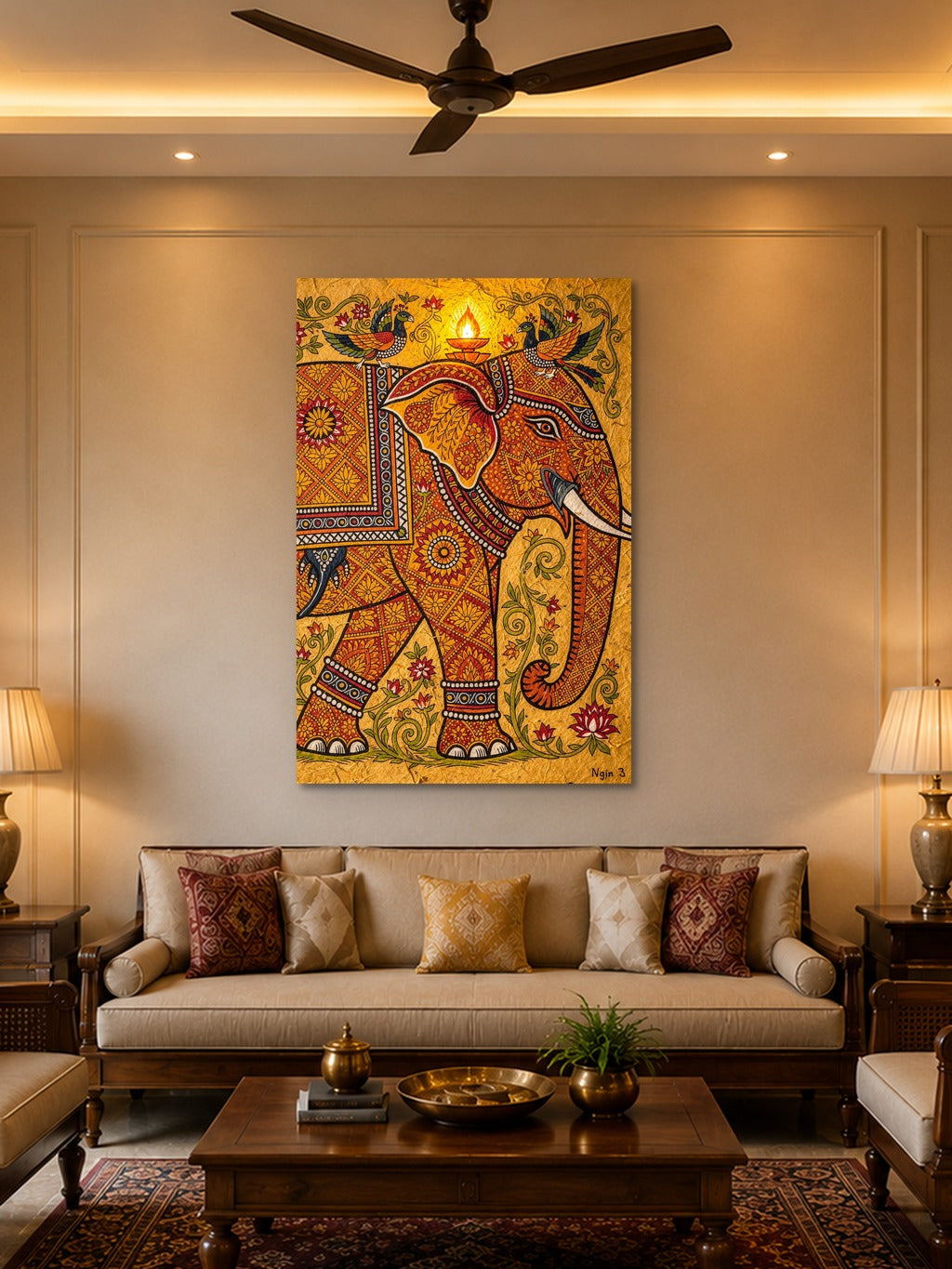 Madhubani Sacred Elephant — room 2