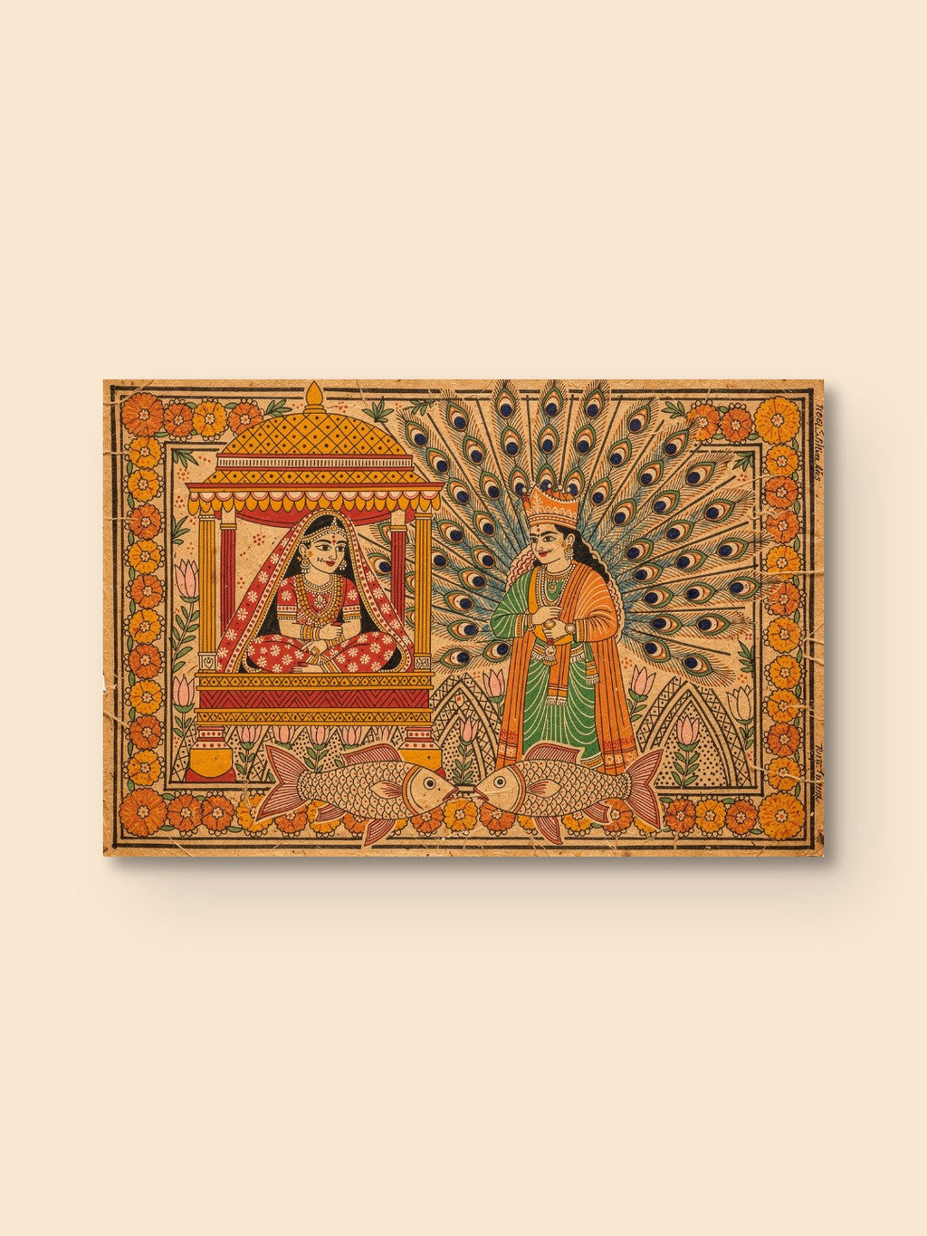 Madhubani Wedding Canvas — canvas