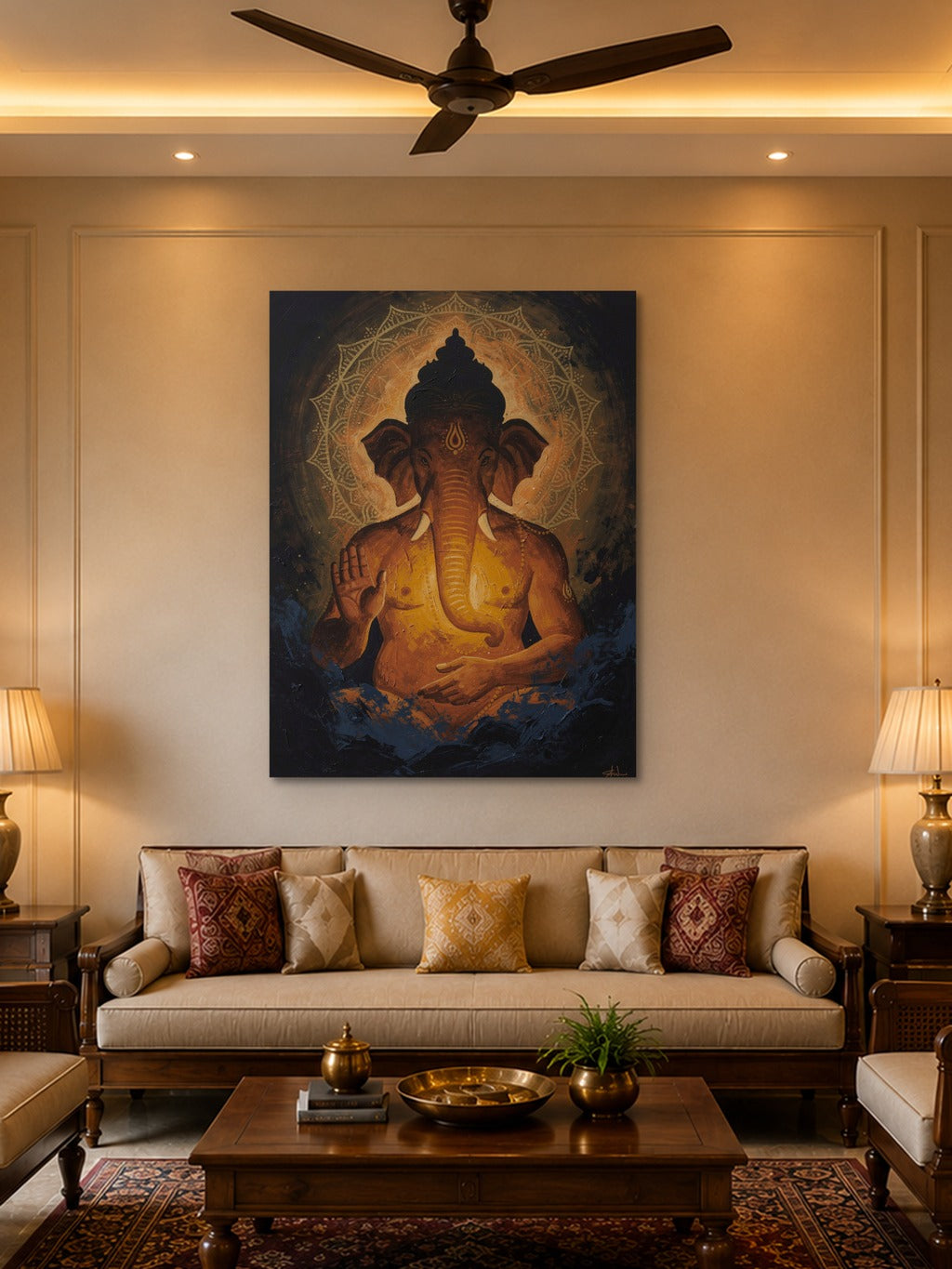 Cosmic Ganesha Abstract Art — room 2