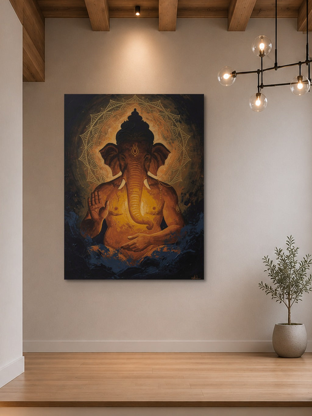Cosmic Ganesha Abstract Art — room 7