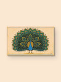 Divine Peacock Madhubani Print — canvas