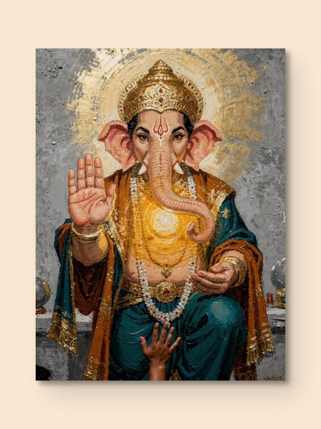 Ganesha Blessing Canvas Art — canvas