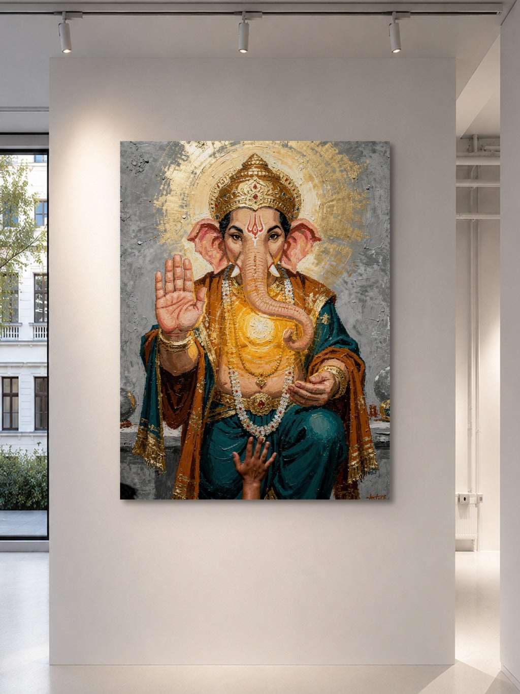 Ganesha Blessing Canvas Art — room 5
