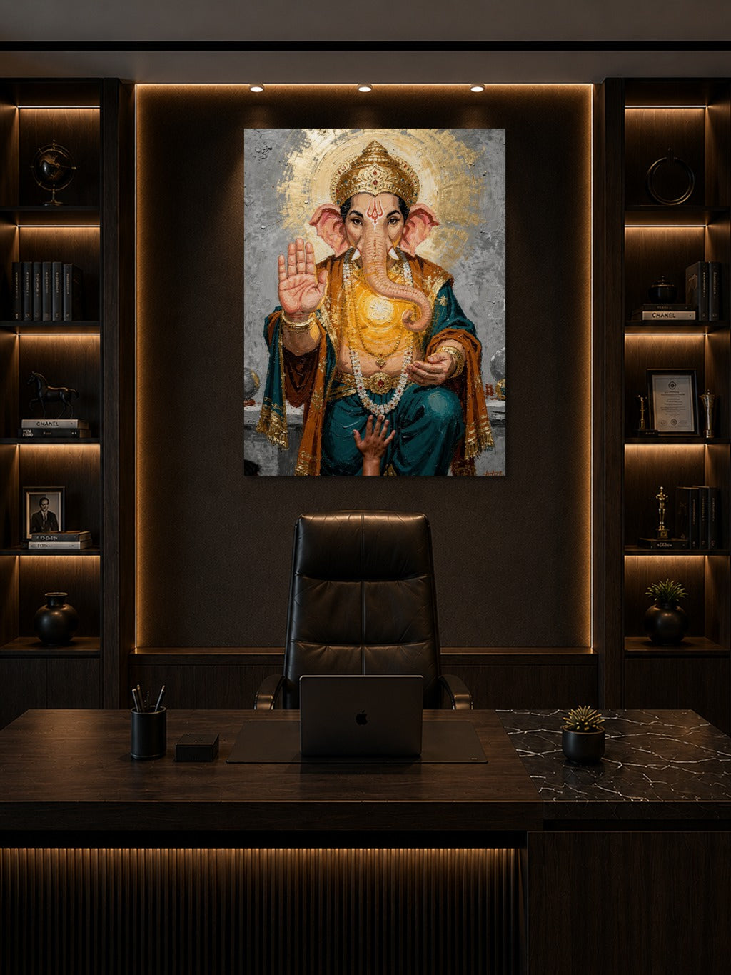 Ganesha Blessing Canvas Art — room 8