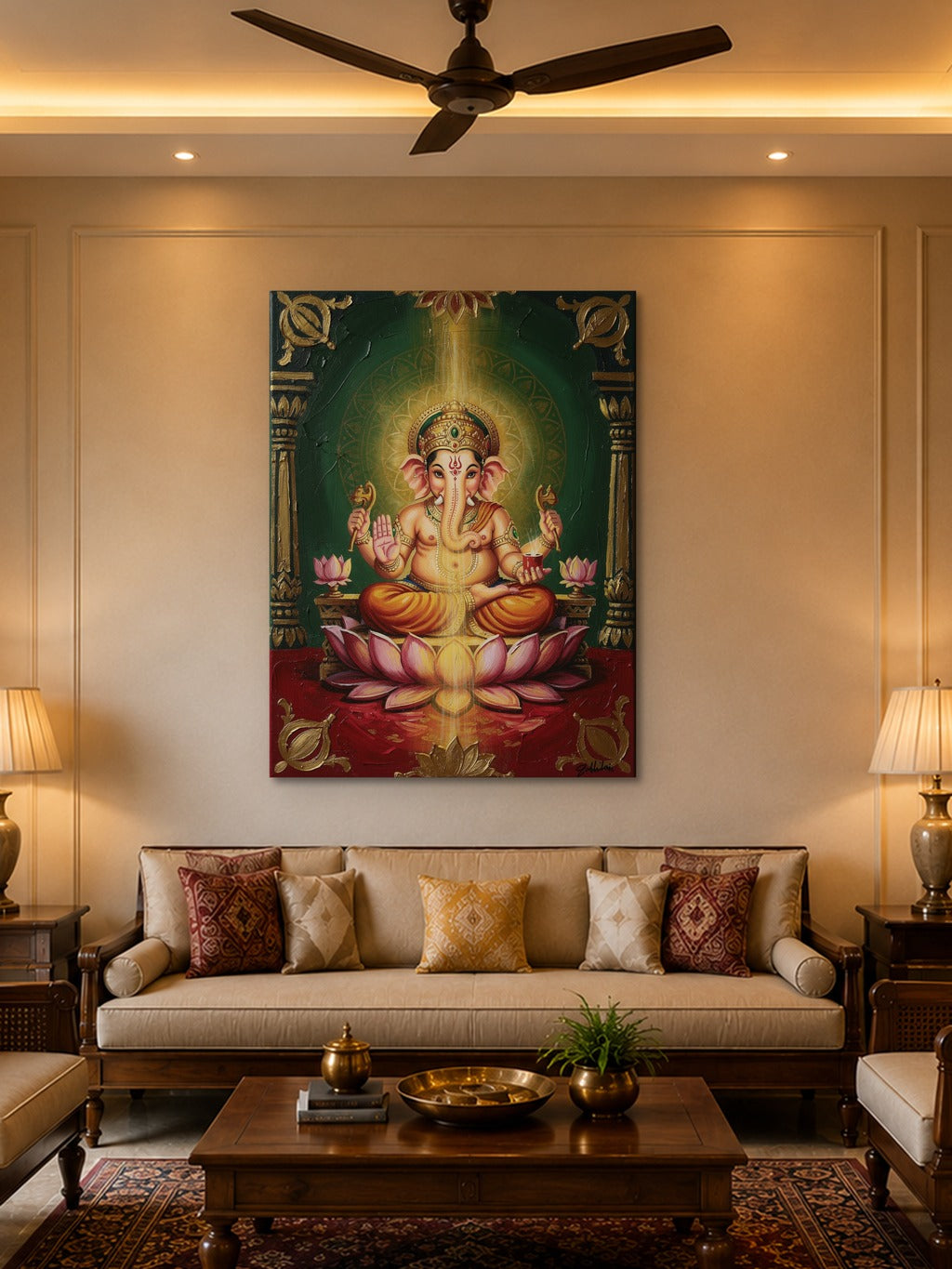 Ganesha Pichwai Fusion Art — room 2