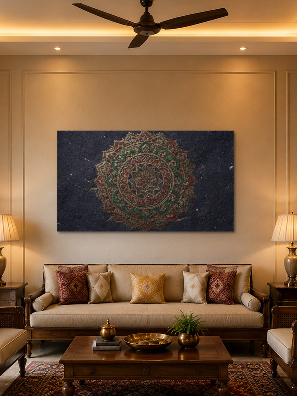 Royal Mandala Gouache Print — room 2