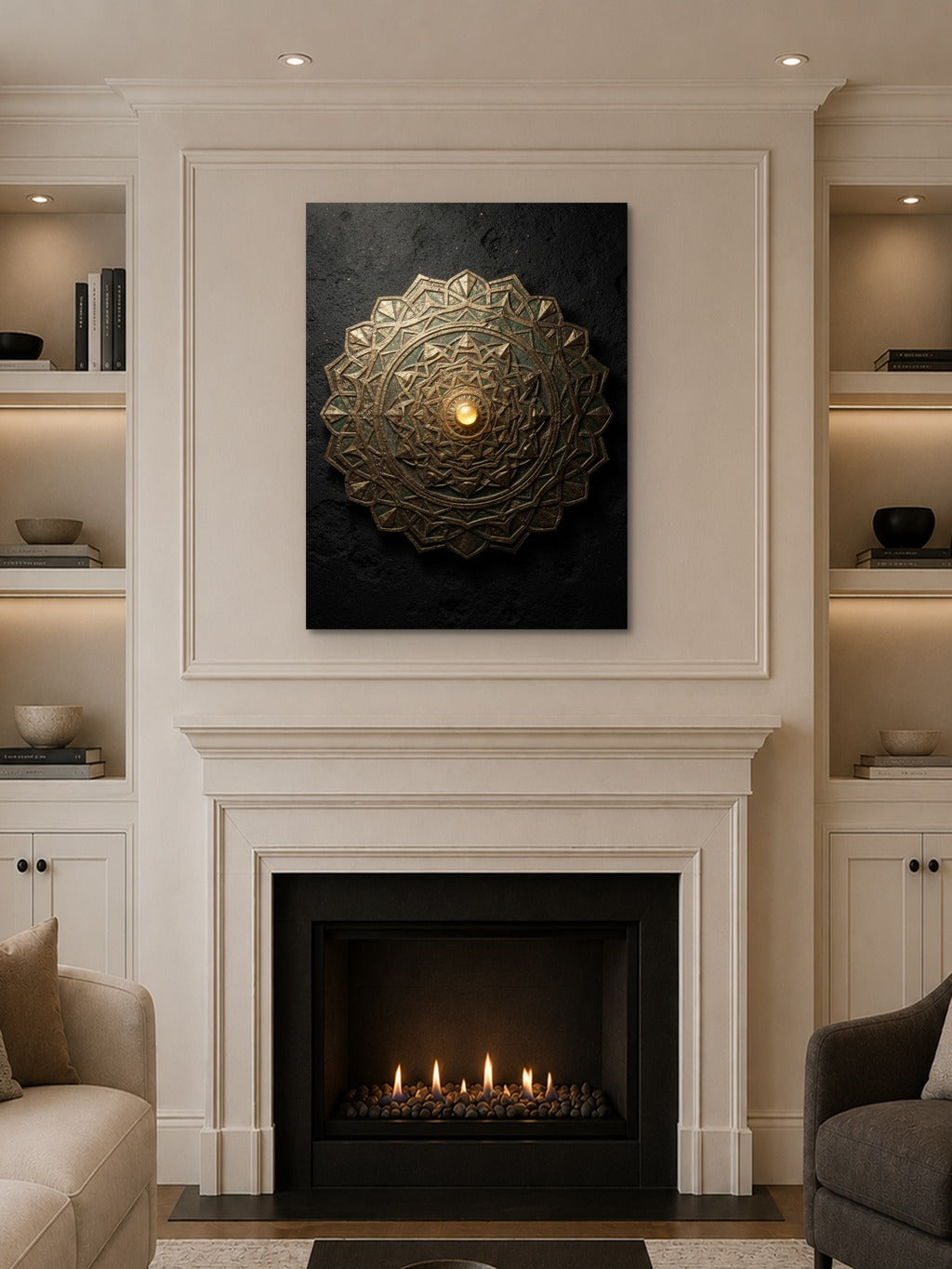 Sacred Copper Mandala Print — room 10