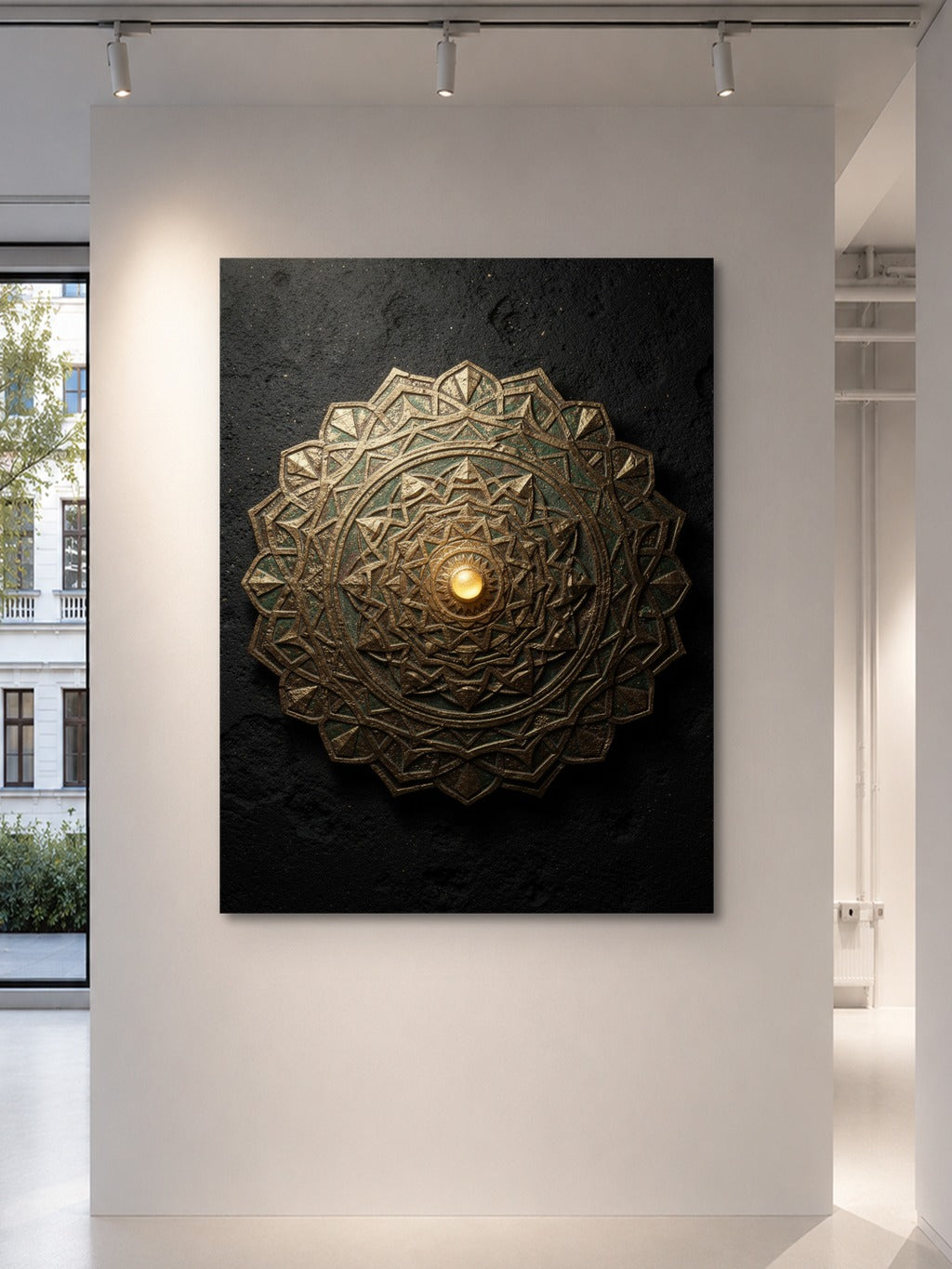 Sacred Copper Mandala Print — room 5