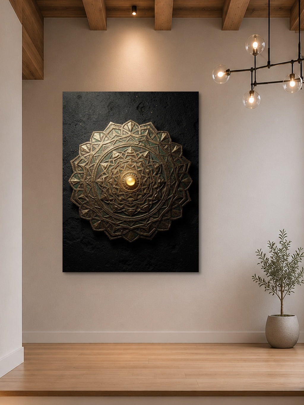 Sacred Copper Mandala Print — room 7