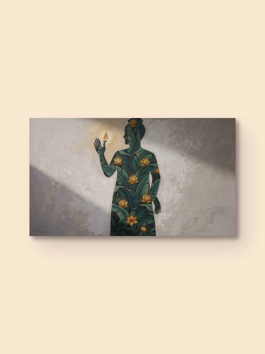 Shrinathji Pichwai Silhouette — canvas