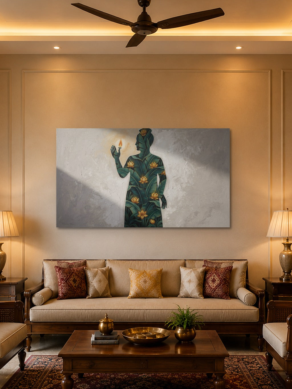 Shrinathji Pichwai Silhouette — room 2
