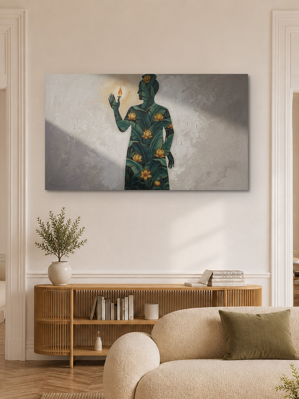 Shrinathji Pichwai Silhouette — room 6