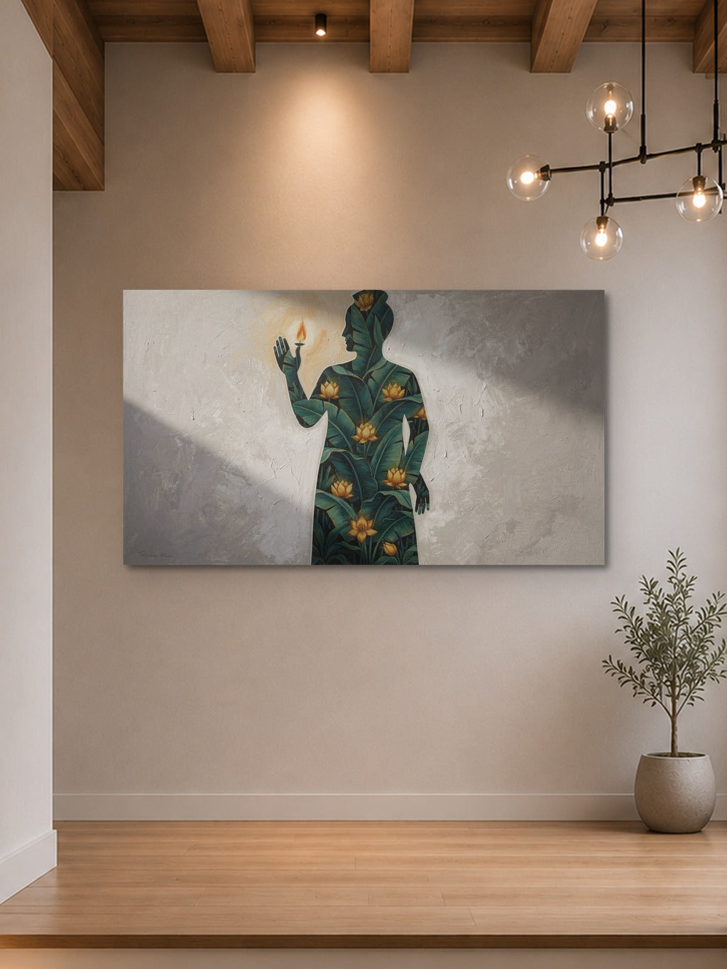 Shrinathji Pichwai Silhouette — room 7
