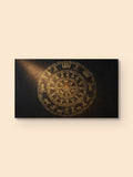 Warli Gold Dance Circle — canvas