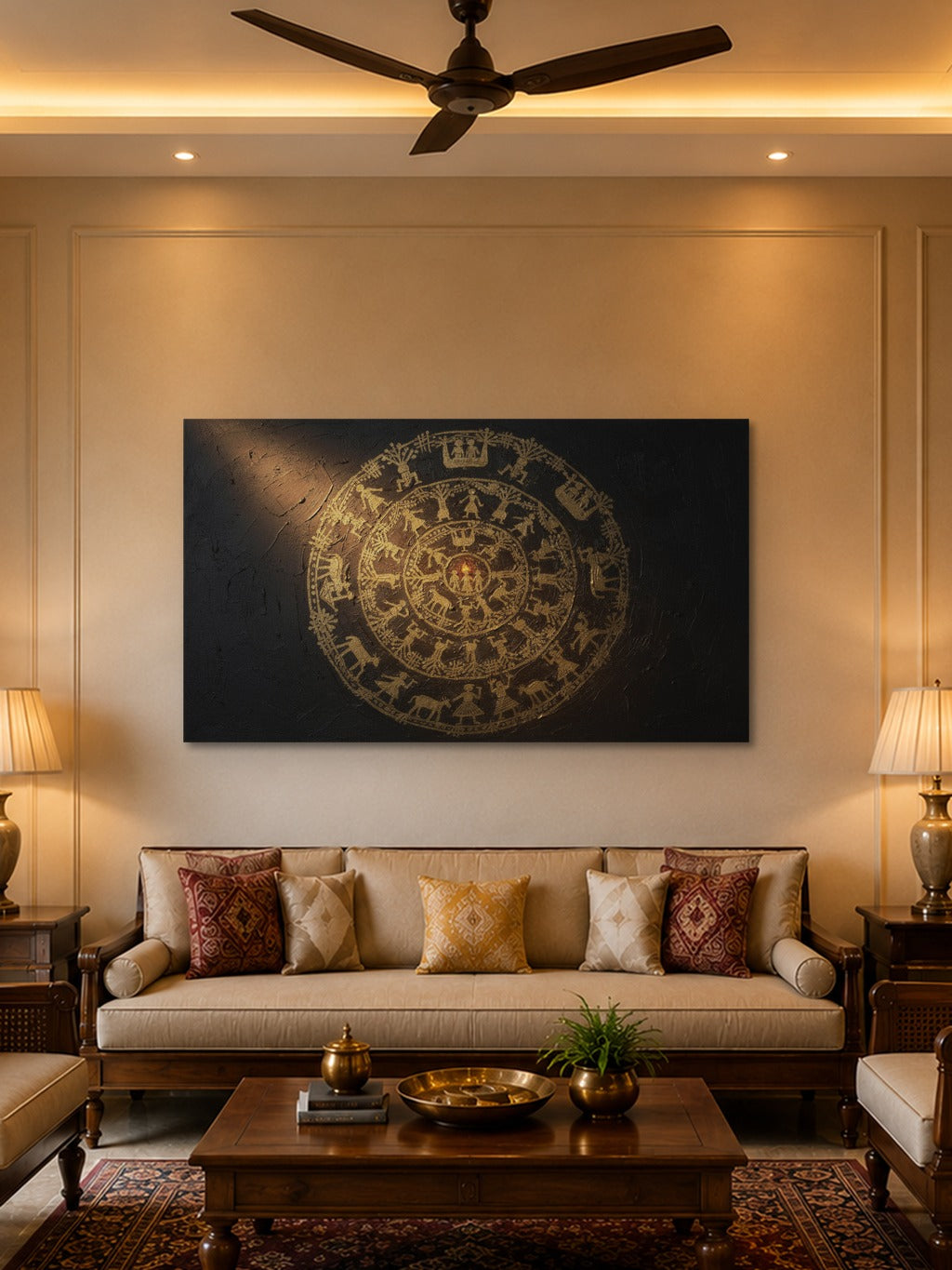 Warli Gold Dance Circle — room 2