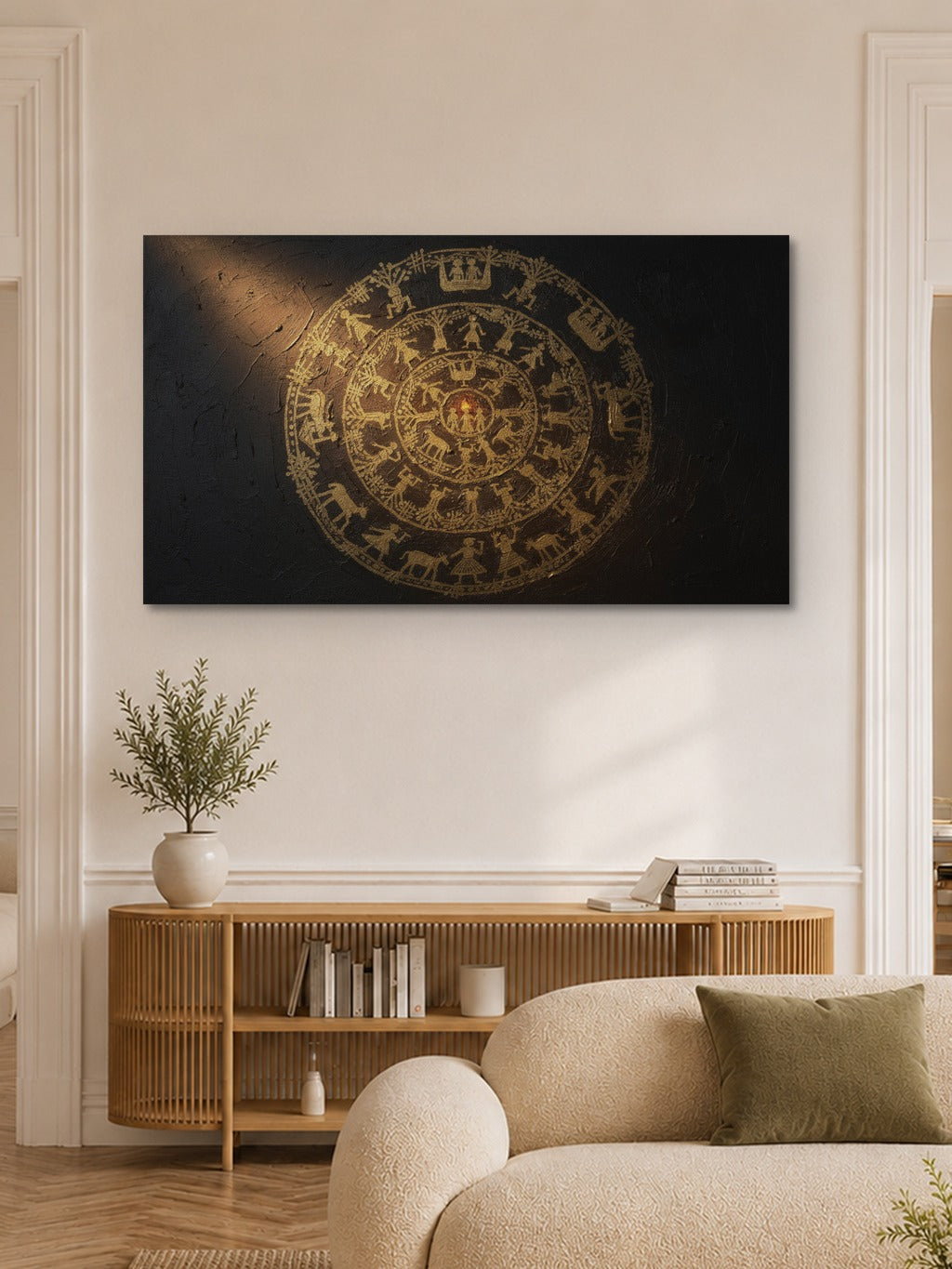 Warli Gold Dance Circle — room 6